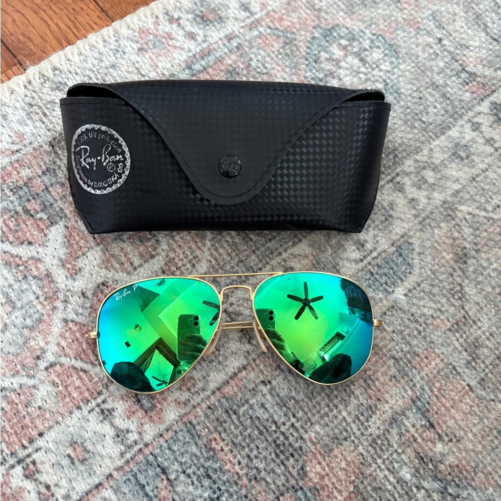 Rayban reflective sunglasses with case